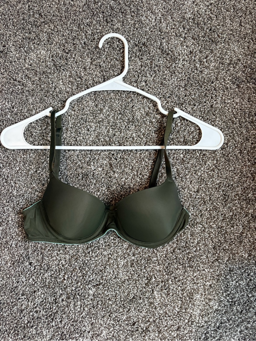 Victoria's Secret Dark Olive Green Molded T-Shirt Bra